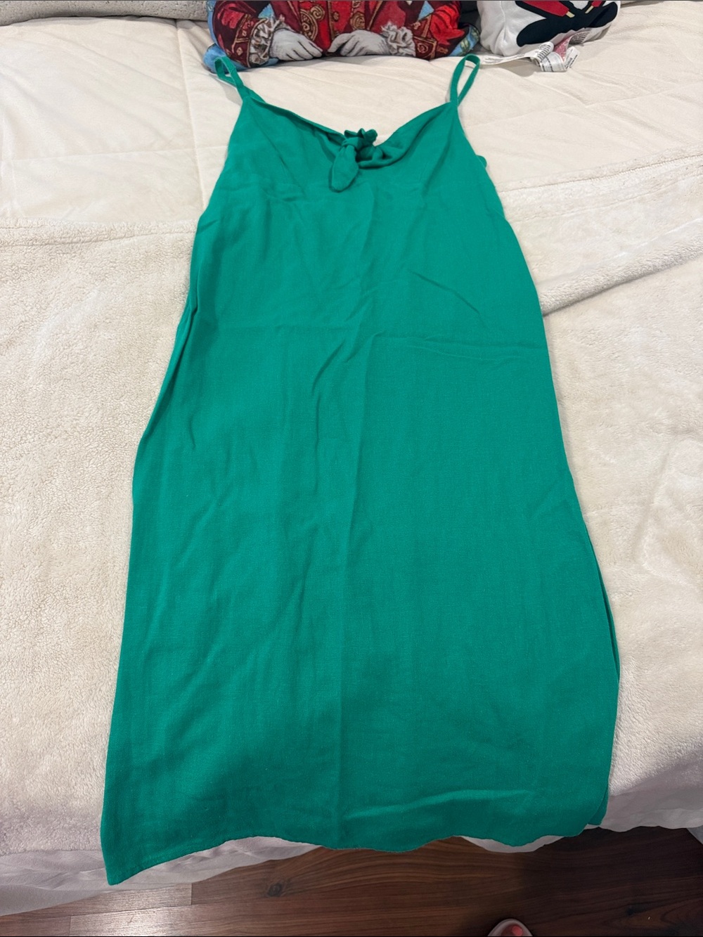 Old Navy Green Midi Linen Dress